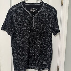 Black and White Button-Up Top